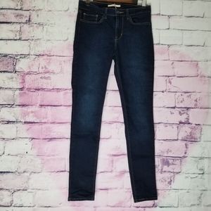 LEVI'S 711 SKINNY DARK WASH JEANS W27 L30